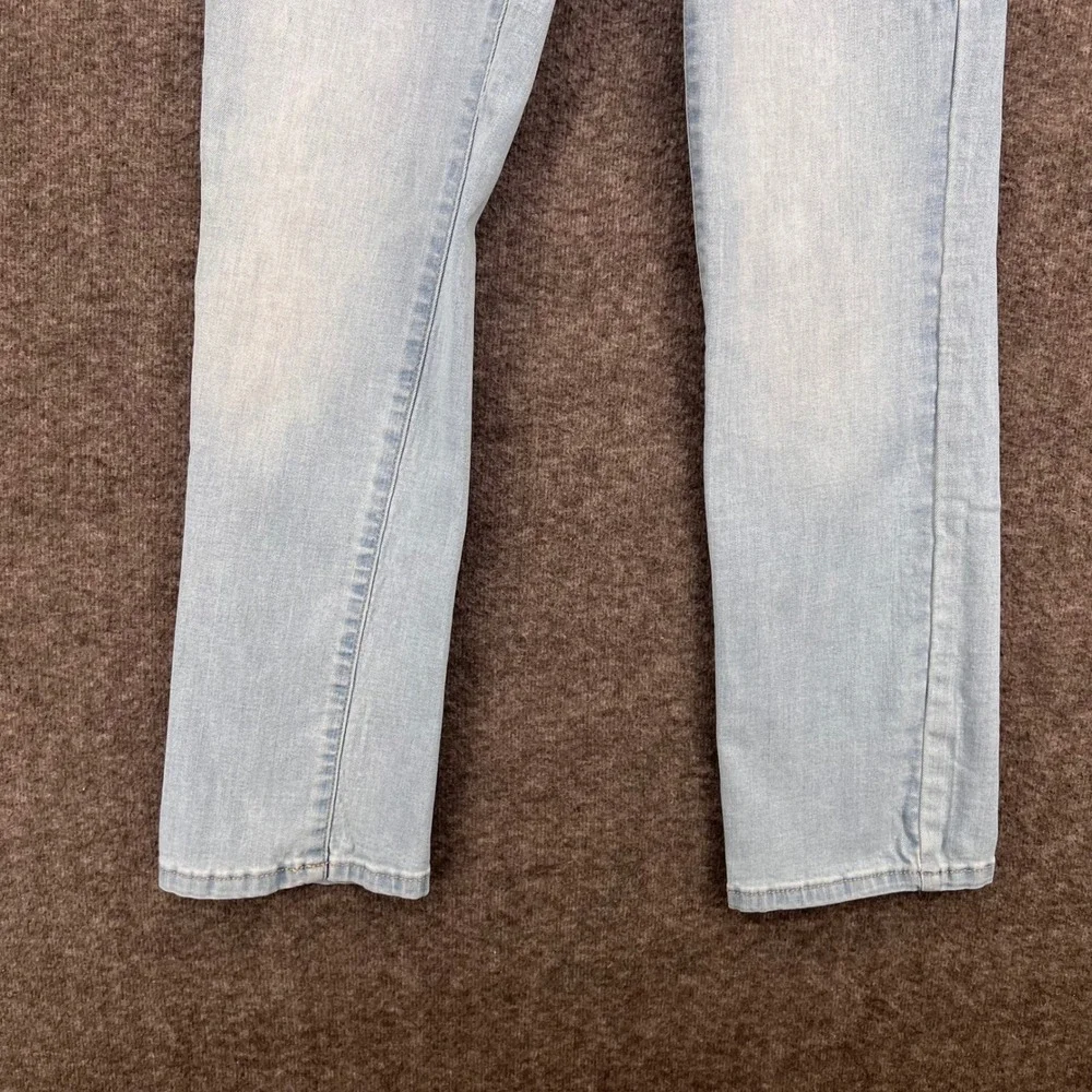 Wonder Nation Girls Straight Leg Jeans Light Wash Blue Size 16 Stretch Denim